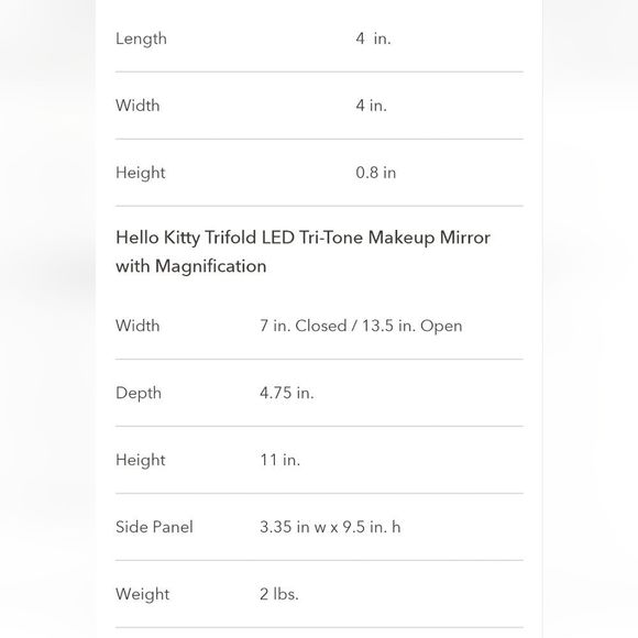 Impressions X Hello Kitty Super Cute Tri-Fold & Compact Mirror Bundle - Picture 5 of 8